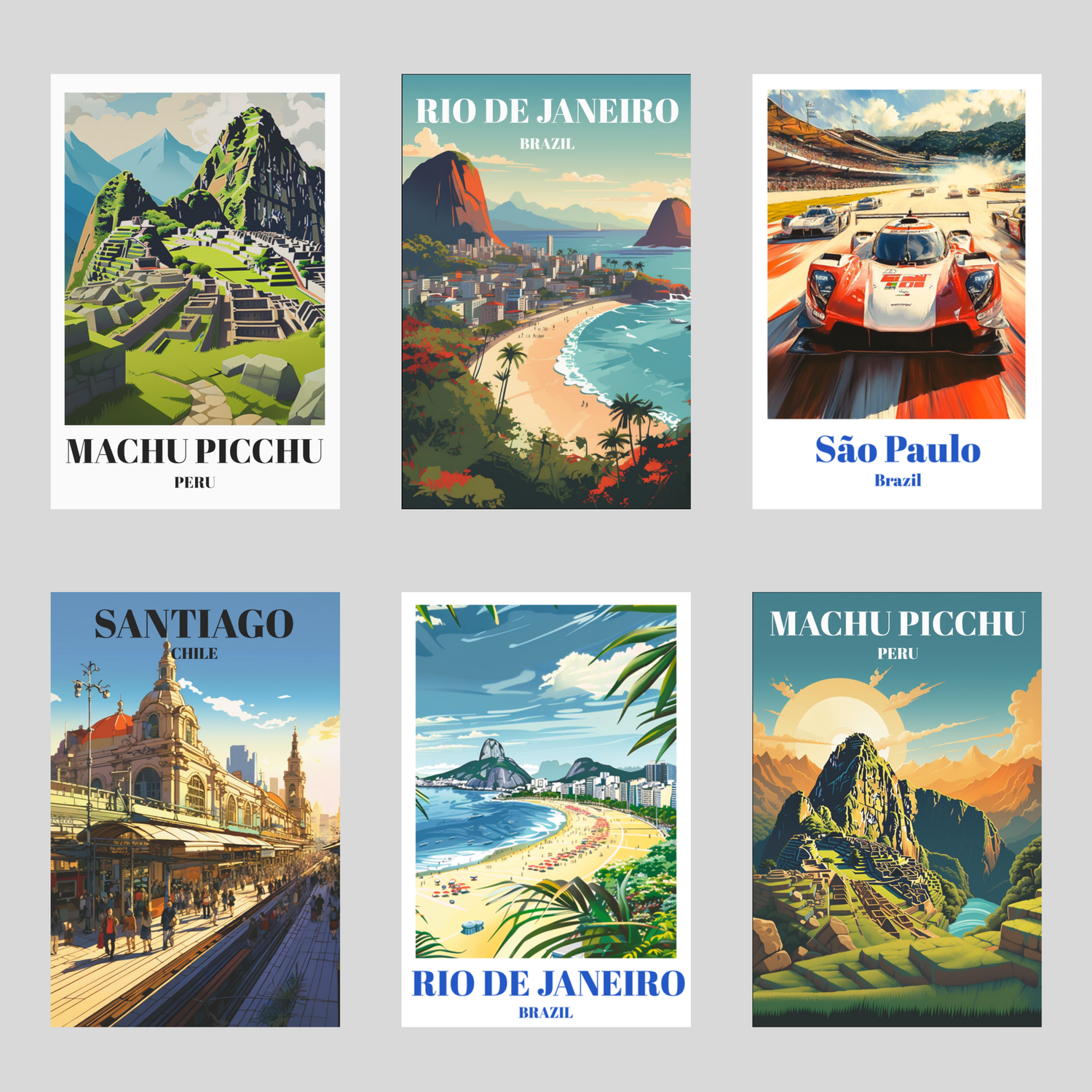 South American Travel Posters