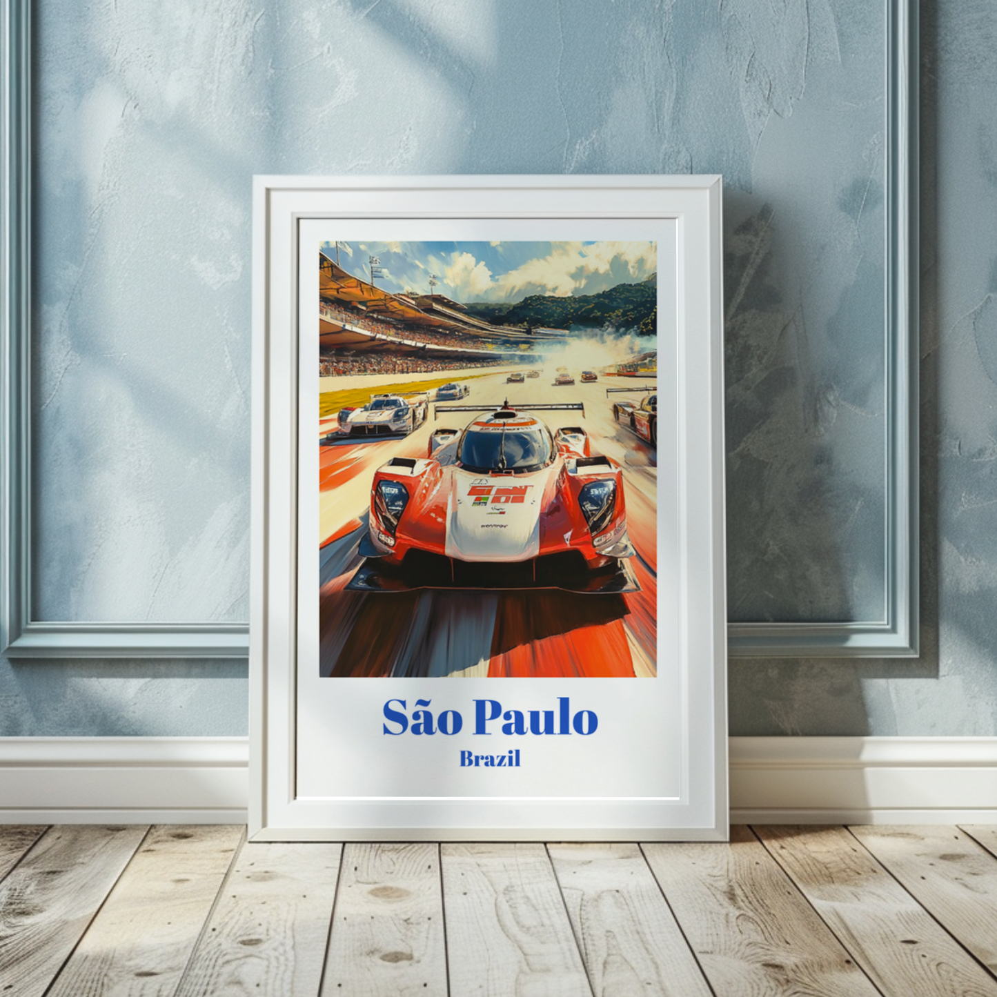 6 Hours of São Paulo Travel Poster Interlagos Circuit Brazil Wall Art