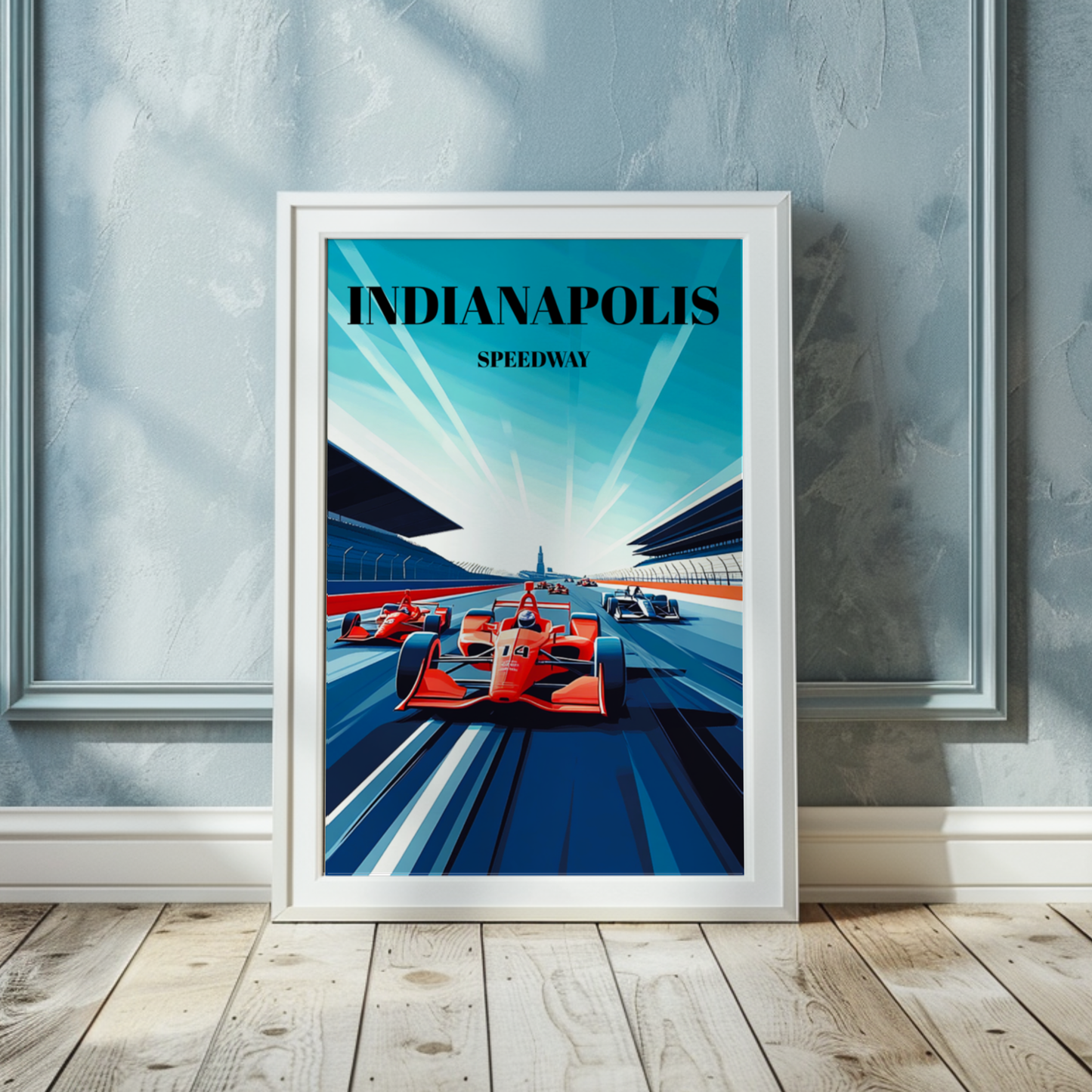 Indy-500 Travel Poster, Indianapolis Motor Raceway Wall Art