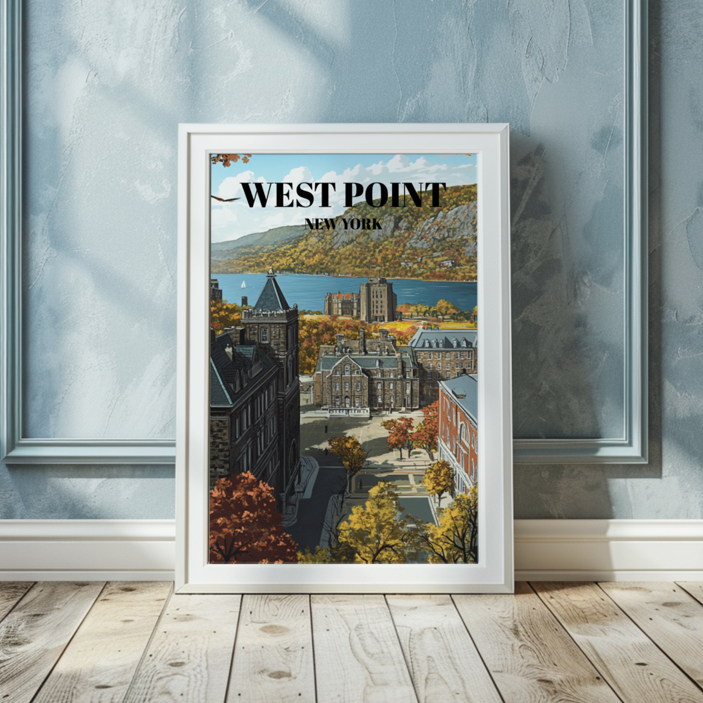 West Point New York Travel Poster, U.S. Military Academy Wall Art