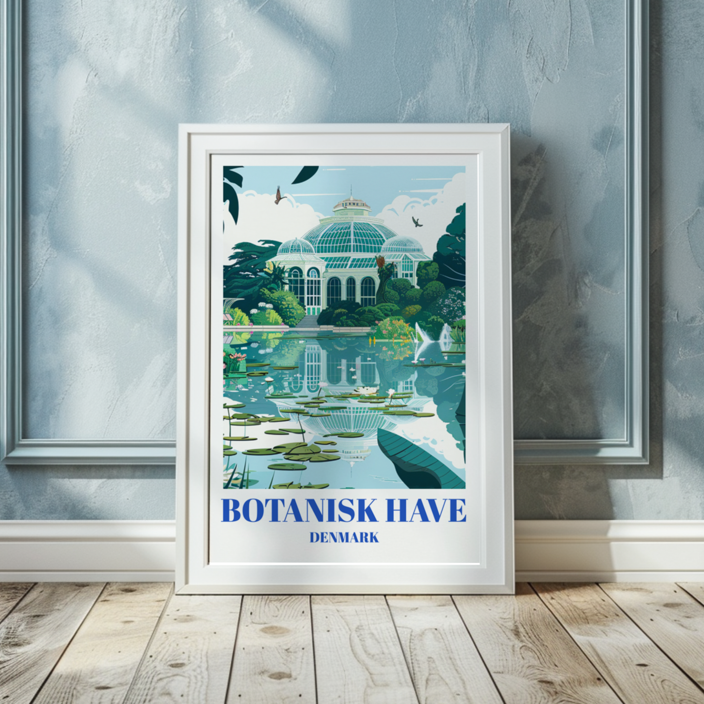 Botanical Garden of Botanisk Have, Copenhagen Denmark Travel Poster