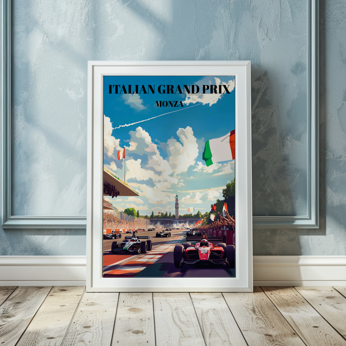 Grand Prix Monza Track Poster, Formula 1 Racing Art Print