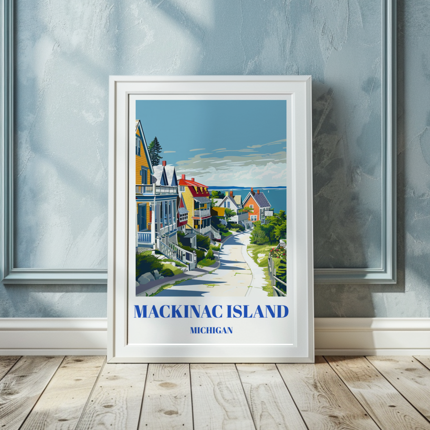 Mackinac Island Michigan Travel Poster - Vintage Great Lakes Wall Art