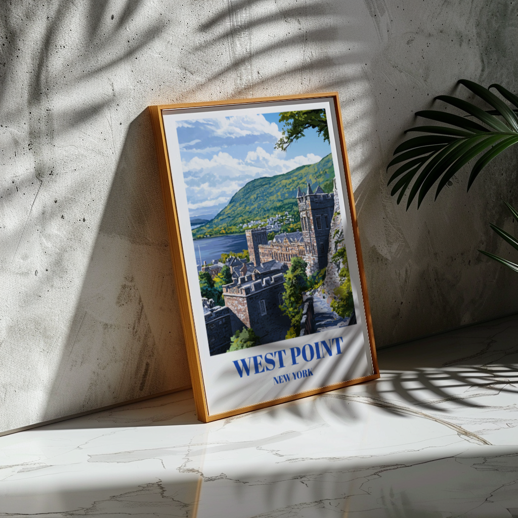 West Point New York Travel Poster - Historic Military Academy Wall Art