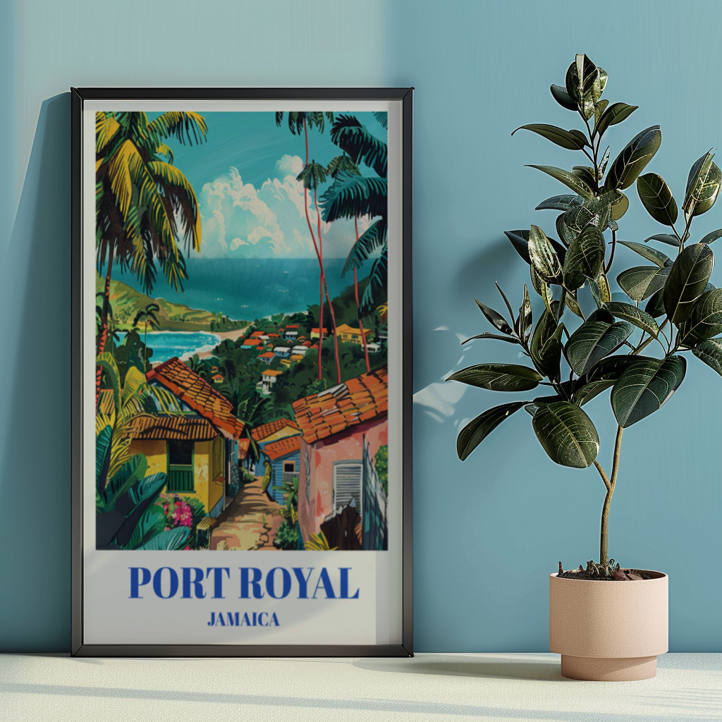 Port Royal Jamaica Travel Poster: Explore Historic Pirate Lore