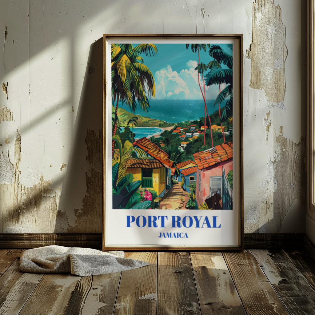 Port Royal Jamaica Travel Poster: Explore Historic Pirate Lore