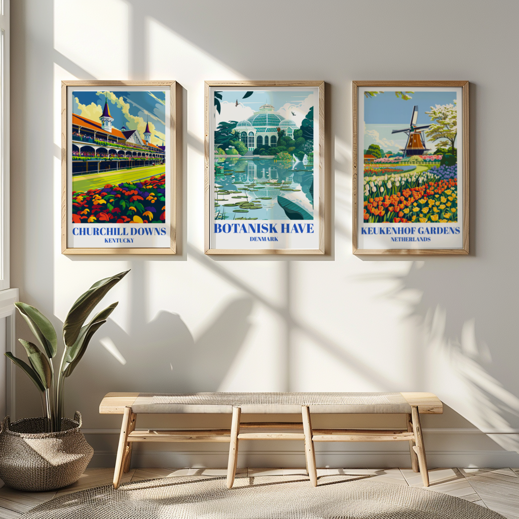Botanical Garden of Botanisk Have, Copenhagen Denmark Travel Poster