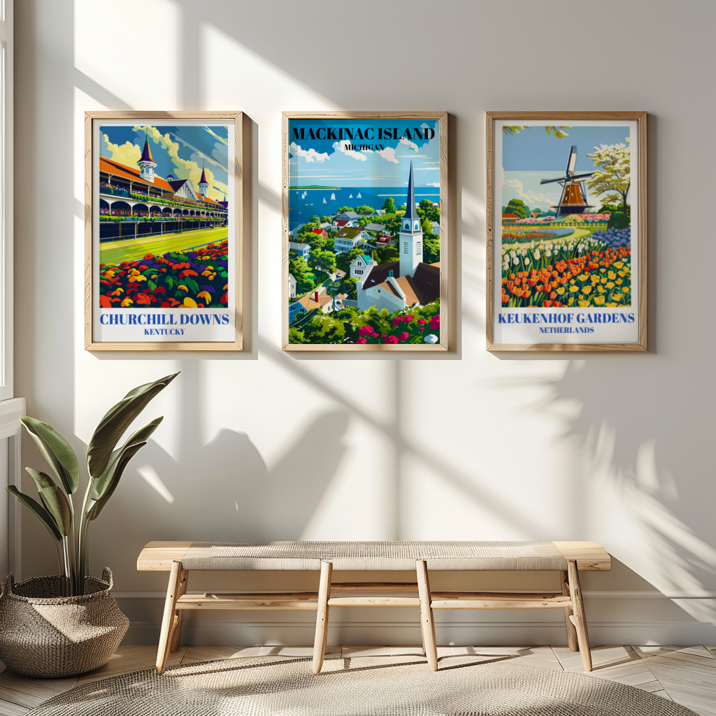 Mackinac Island Michigan Travel Poster - Mackinac Island Wall Art Print