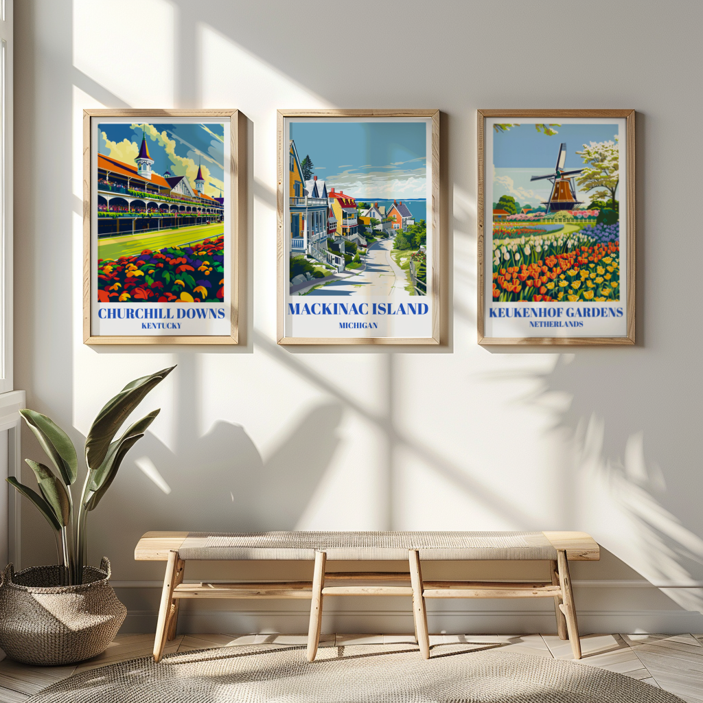 Mackinac Island Michigan Travel Poster - Vintage Great Lakes Wall Art