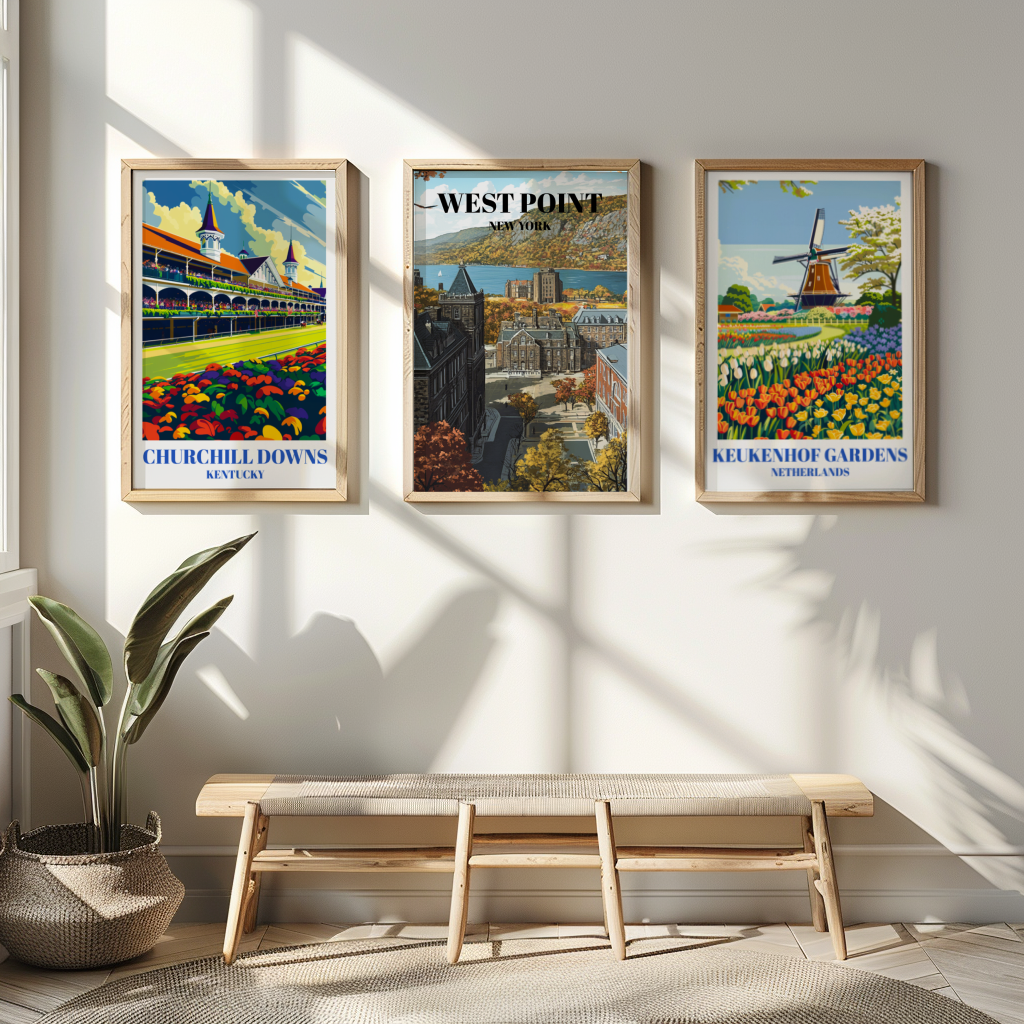 West Point New York Travel Poster, U.S. Military Academy Wall Art