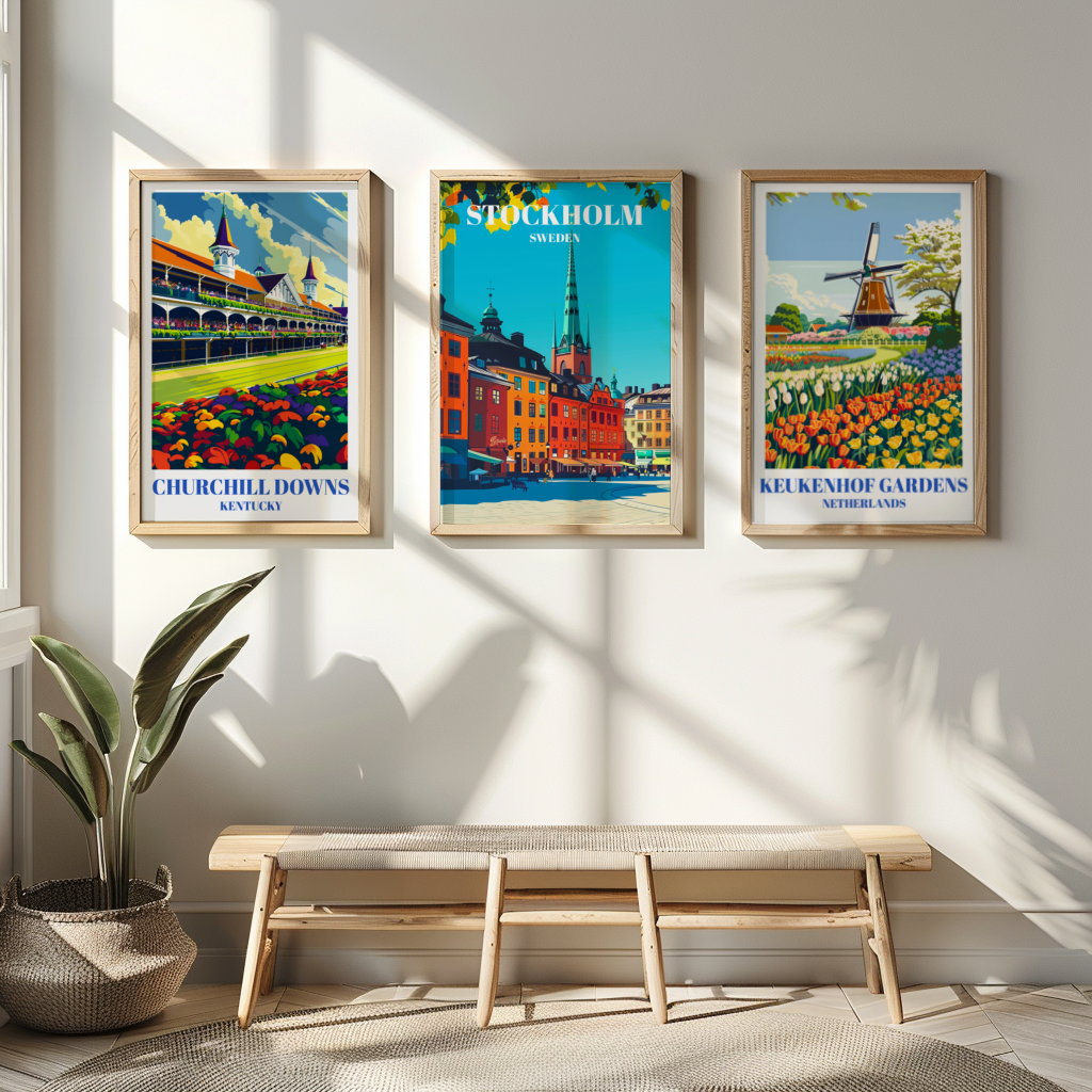 Travel Poster of Gamla Stan (Old Town) Stockholm, Sweden