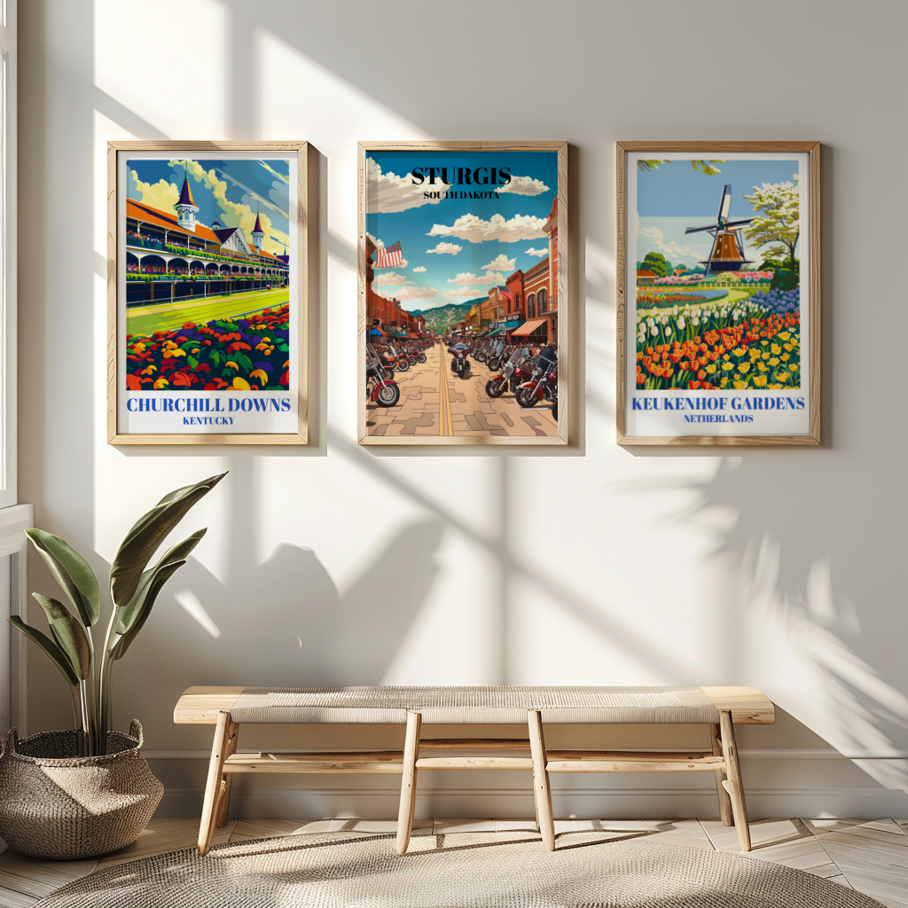 Sturgis South Dakota Bike Week Travel Poster: Motorcycle Rally Art Print