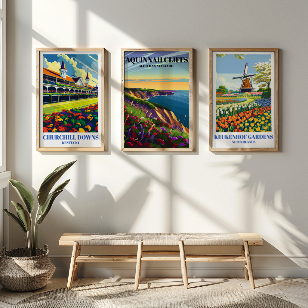 Aquinnah Cliffs Martha's Vineyard Travel Poster, Gay Head Cliffs Sunset Art