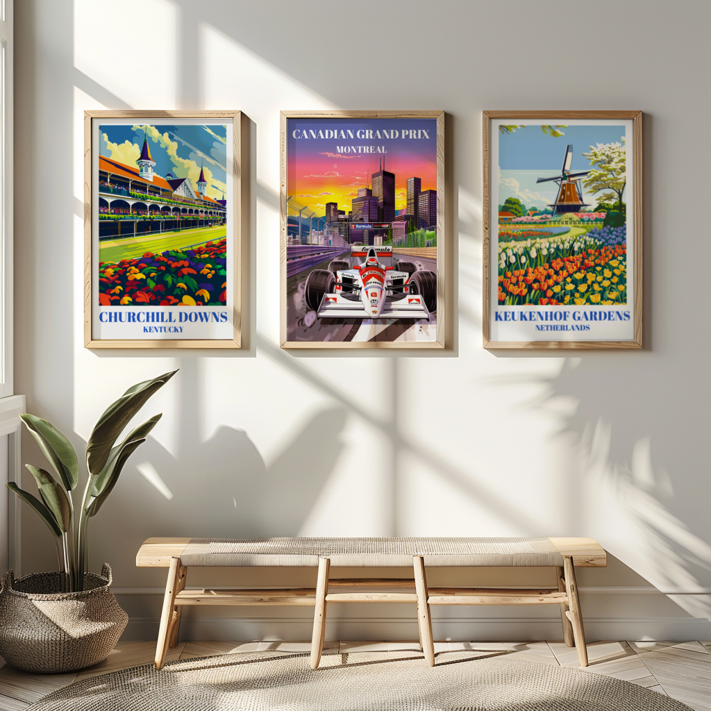 Formula 1 Canadian Grand Prix Travel Poster, Montreal Racing Art Print