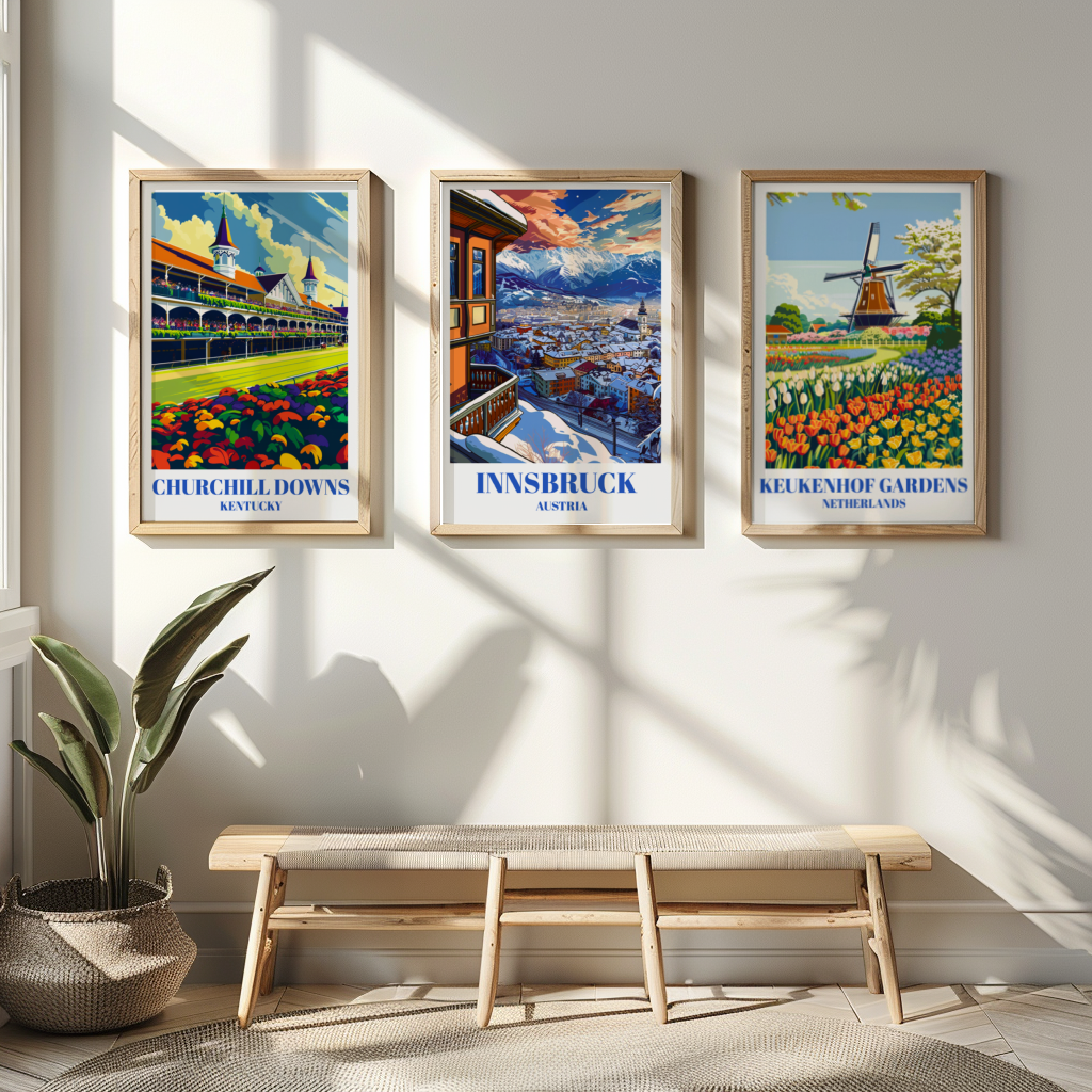 Travel Poster of Innsbruck, Austria - Alpine Charm, Old Town Architecture