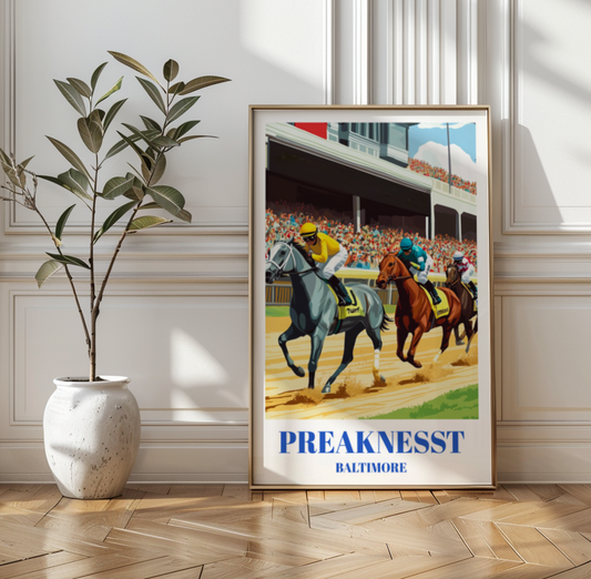 Travel Poster of Baltimore at the Preakness Stakes, Pimlico Race Course