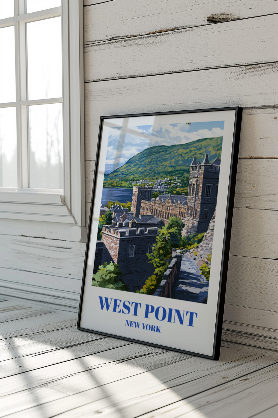 West Point New York Travel Poster - Historic Military Academy Wall Art