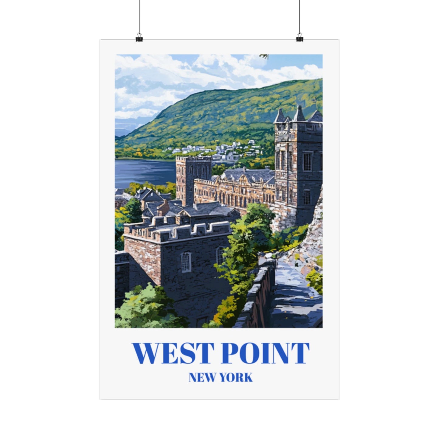 West Point New York Travel Poster - Historic Military Academy Wall Art