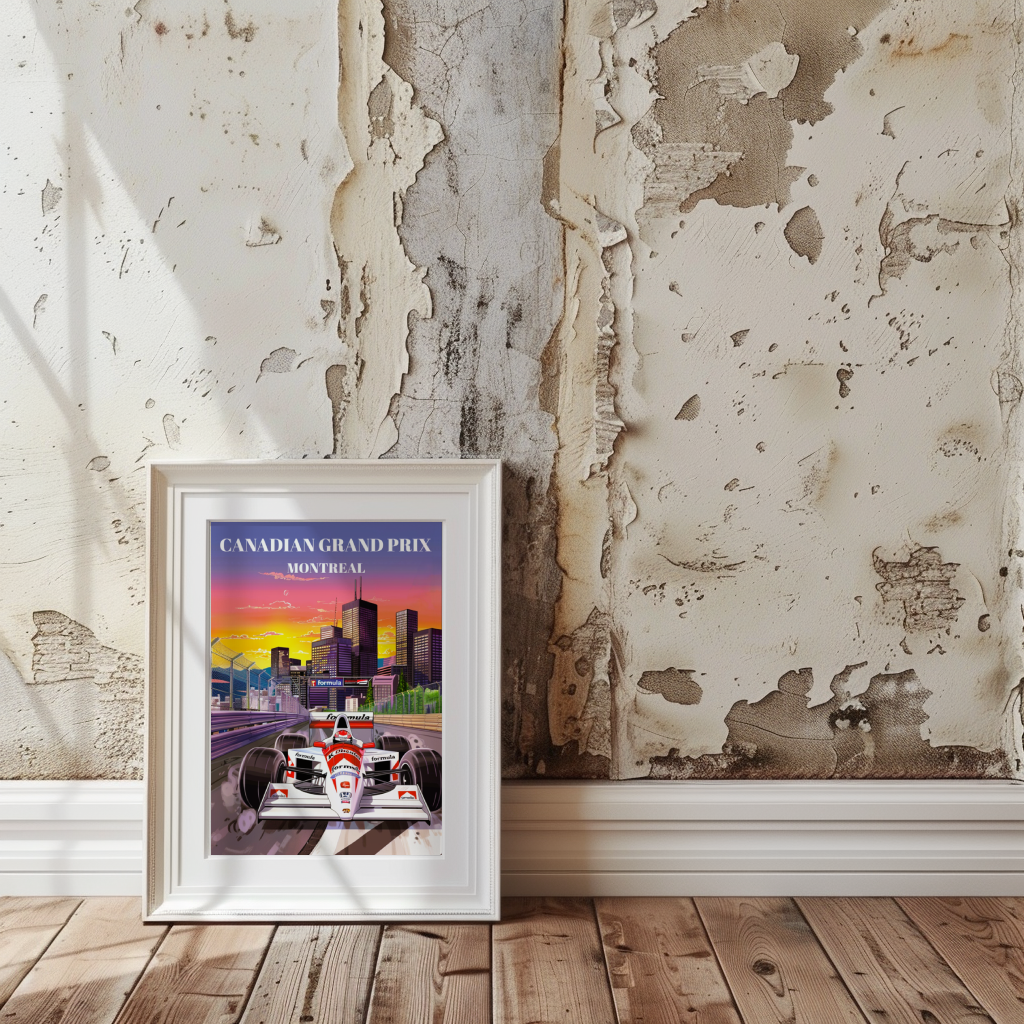 Formula 1 Canadian Grand Prix Travel Poster, Montreal Racing Art Print