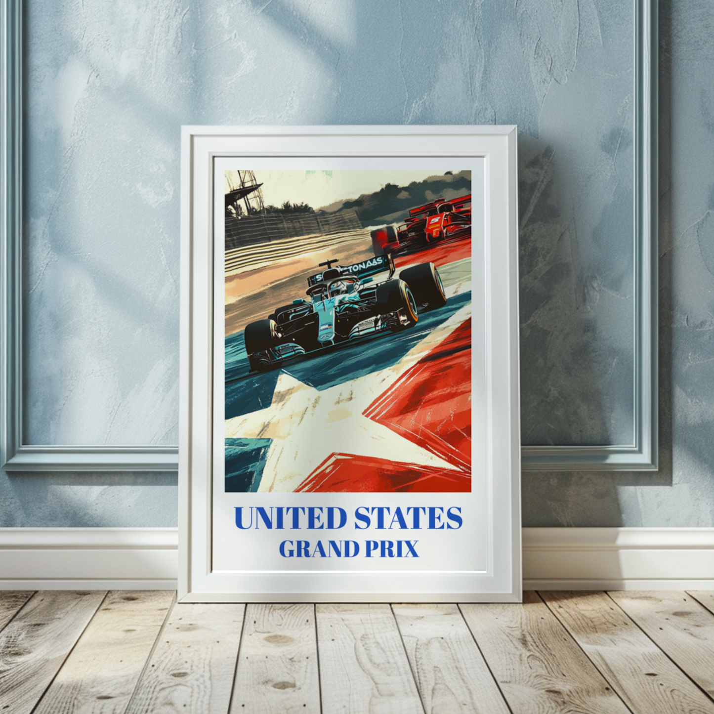 Grand Prix United States Travel Poster, Austin TX F1 Circuit of the Americas Art Print