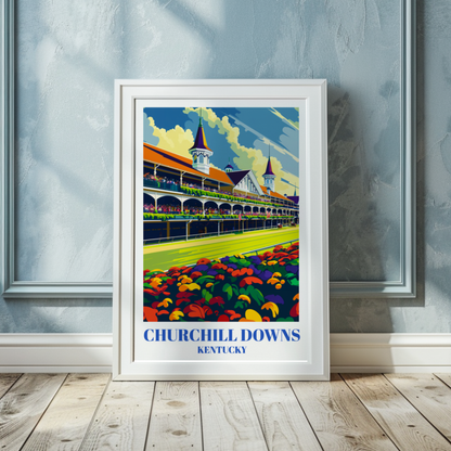 Travel Poster of Churchill Downs, Louisville, Kentucky, Horse Racing Art Print
