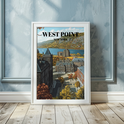 West Point New York Travel Poster, U.S. Military Academy Wall Art