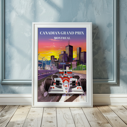 Formula 1 Canadian Grand Prix Travel Poster, Montreal Racing Art Print