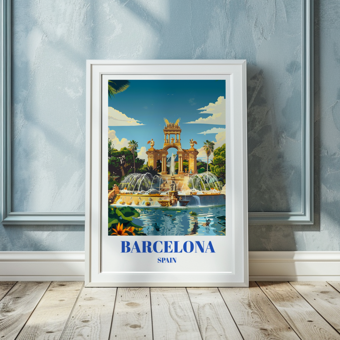 Stunning Parc de la Ciutadella Travel Poster - Barcelona Spain City Park Print Wall Art
