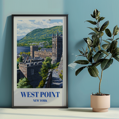 West Point New York Travel Poster - Historic Military Academy Wall Art