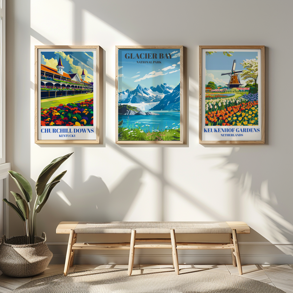 Glacier Bay National Park Poster - Alaska Travel Art Print Wall Decor,