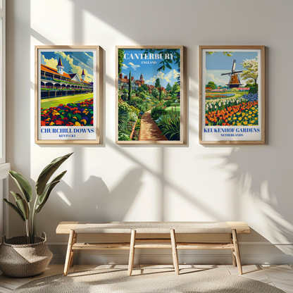 Travel Poster of Mount Ephraim Gardens in Canterbury, England
