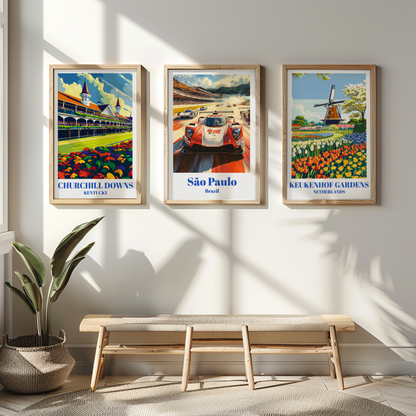 6 Hours of São Paulo Travel Poster Interlagos Circuit Brazil Wall Art