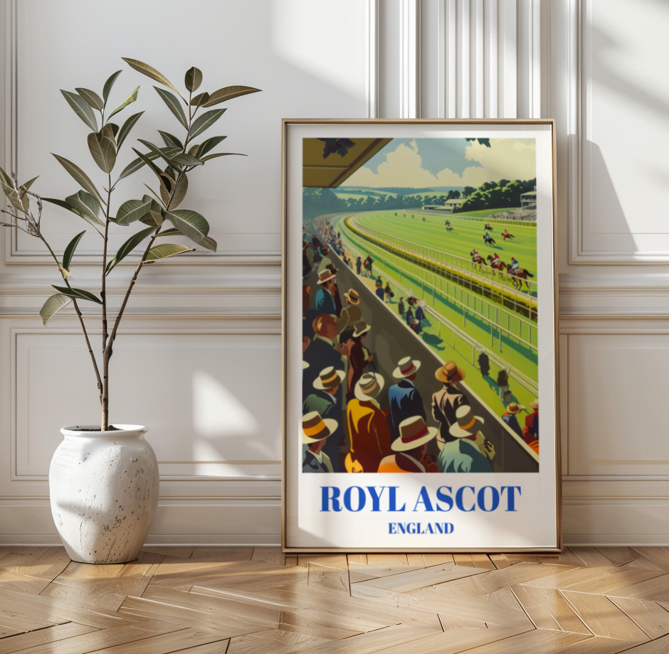 Travel Poster of Ascot Racecourse, Berkshire, England – Art Ful Edge